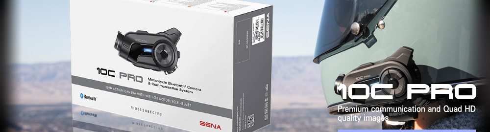 Sena 10C Pro Motorcycle Bluetooth Headset Camera and Communication System, Black (10C-PRO-01)＿並行輸入