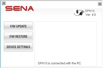 SPH10 | 03ファームウェアのアップグレード - SENA Bluetooth Japan公式サイト